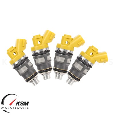4 x 650cc FUEL INJECTORS FIT DENSO SW20 3S-GTE EJ20 BG5 BD5 SIDE FEED high imp