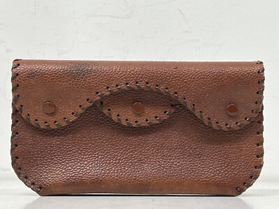 Seltene Vintage Top Qualität Leder Deko Stil Geldbörse Clutch