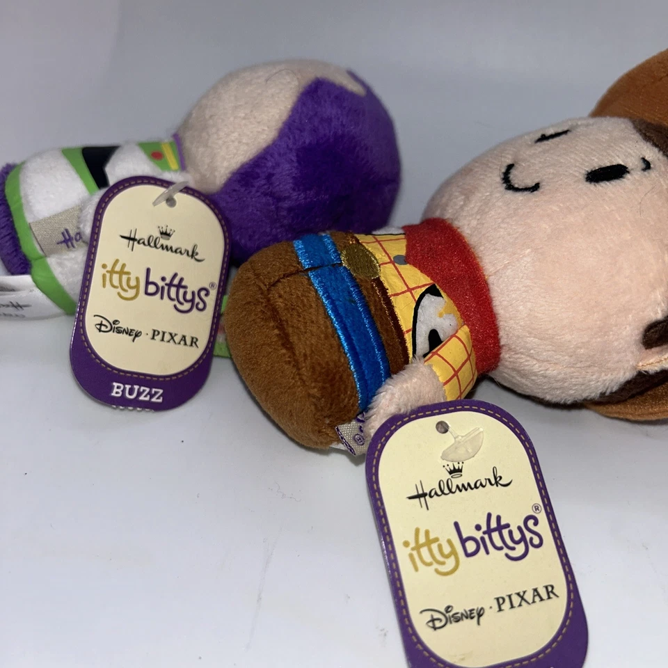 Hallmark Itty Bittys Disney "Buzz Lightyear and Woody" Plush Toy Story w/Tags - Image 2 of 3