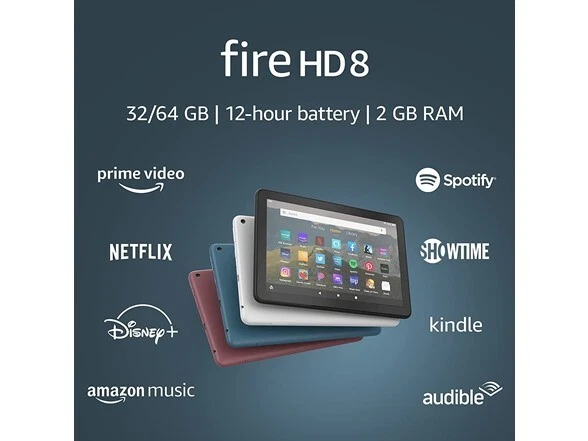 Amazon Fire HD 8 Tablet 10th Gen 8" Display 64GB storage - Black - 12 hr battery - Image 3 of 3