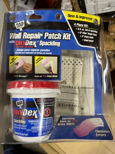 NEW DAP WALL REPAIR PATCH KIT WITH DRY DEX SPACKLING 8 OZ | eBay