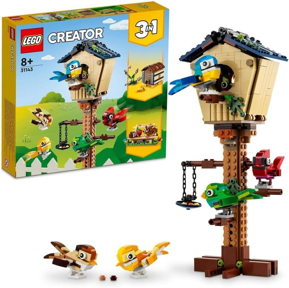 Jeu de construction cabane oiseaux LEGO Creator 31143 pour occuper enfant calme