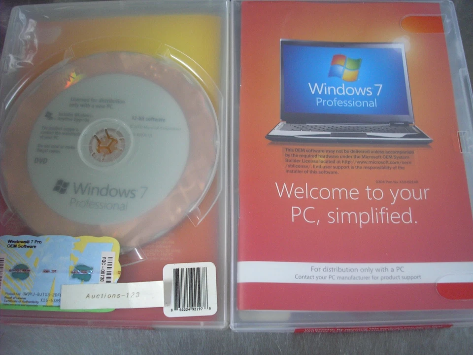 Microsoft Windows 7 Professional 32 bit  Full English DVD MS WIN =NEW SEALED= - Image 2 of 4