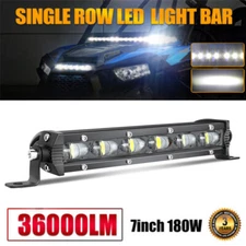 Slim 6D 7 inch LED Flood Spot Combo Work Light Bar Fog Offroad Driving Truck SUV