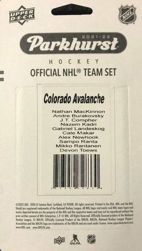 Colorado Avalanche 2021 2022 Upper Deck Team Set MacKinnon Makar Ranta ROOKIE - 第 2/2 張圖片