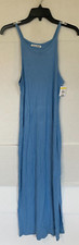 REFORMATION RIBBED MAXI DRESS WOMENS SIZE S SMALL BLUE NWOT