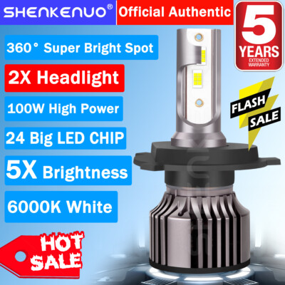 For Arctic Cat M8000 2014-2018 2019 9003 LED Headlight Super White