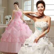 Women Wedding Dress Tube Top Elegant Dress Crystal Mesh Lace Elegant Bride Dress