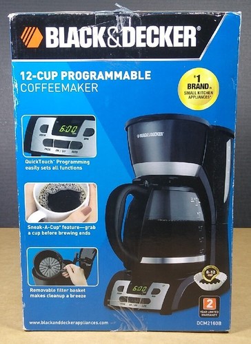 Black+Decker CM1160B 12-Cup Programmable Coffee Maker, Black/Stainless Steel - Picture 4 of 10