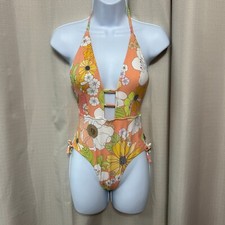 Wet Swimwear Darcy One Piece Swimsuit Women's Size Small Retro Floral Print NWT
