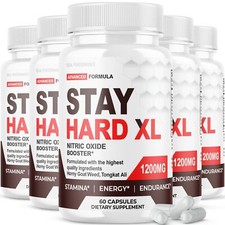  5 Pack Stay Hard XL Pills 300 Capsules 