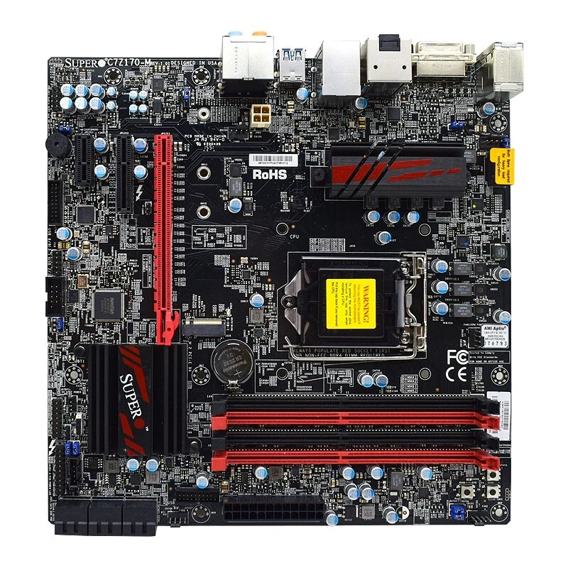 Intel Z170 Motherboard Supermicro C7Z170-M LGA1151 DDR4 for Intel Core i3/i5/i7 - Image 2 of 4