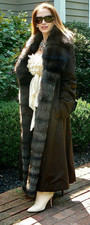 Fendi Fisher Sable Fur 49" Coat**reverses To Brown Leather Or Alpaca Wool**6 -10