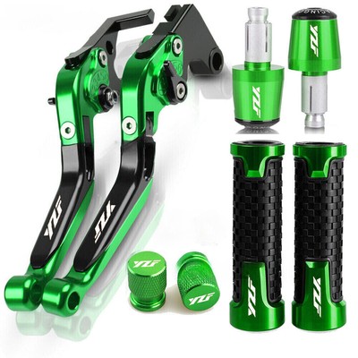 4-PCS Brake Clutch Levers Handlebar Grips End For YAMAHA YZF R1 R3 R6 1999-2022