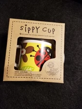 New Sugar Booger Child's Sippy Cup With Flowers And Lady Bugs