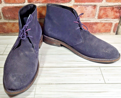Thursday Boot Company Men\'s Chukka Boots - Dark Blue Corry Chukka Midnight Blue Suede Leather Boots For Men - The  main image 4