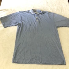 Cutter & Buck Polo Shirt Adult Large Blue Quick Dry Men's Golf