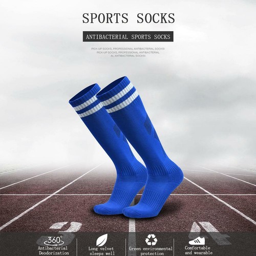 Calcetines largos de fútbol deportivo para hombres hasta la rodilla calcetines altos béisbol hockey antideslizantes - Imagen 32 de 48