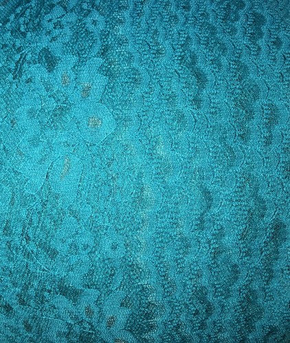 Bordo piatto in pizzo verde acqua 10 iarde floreale largo 3" turchese smerlato cucito fai da te - Foto 5 di 6