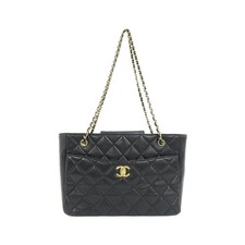 Chanel Lambskin Shoulder Bag Women Black One Size