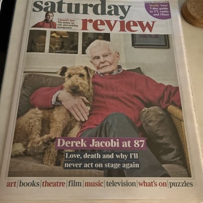 UK Times Saturday Review 14 February 2026 Derek Jacobi Lionel shriver 