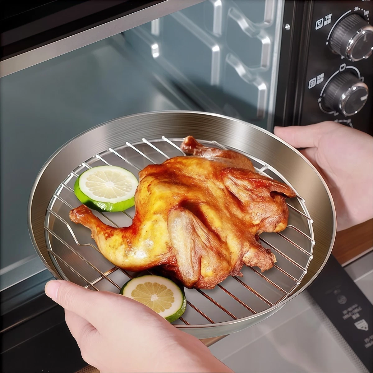 Culinary Essential Round Baking Pan with Convenient Cooling Rack Setup
Opens in a new window or tab