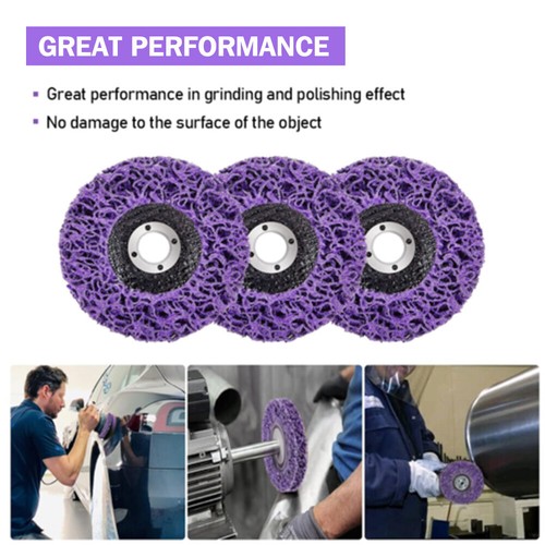 10PCS 125mm Poly Strip Wheel Abrasive Discs Paint Rust Remover Sanding Disc UK - Picture 4 of 12