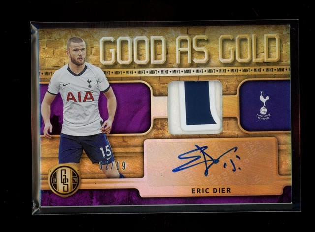 Eric Dier 2019-20 Panini Gold Standard #GG-ED Good as Gold Auto Mem /19