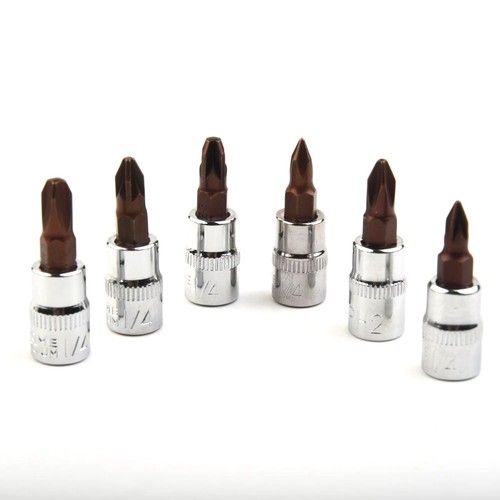 Chrome Vanadium Steel PH1 PH2 PH3 PZ1 PZ2 PZ3 Screwdriver Bits 6pcs Set - Picture 4 of 12