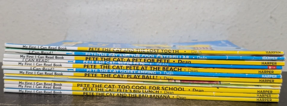 Pete The Cat Books I Can Read 12 Book Lot Children's Readers Paperback Reader - Image 2 of 3