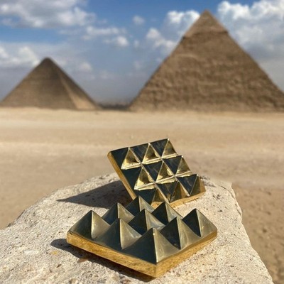 Lot 2 Giza Charger Copper Pyramid Egypt Energized Meditation Wellness Charging