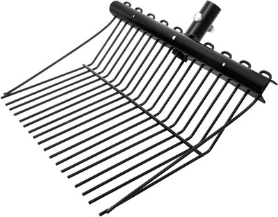 Pitch Manure Fork Head Metal Replacement Digging Rake Angled Tines Mulch Hay