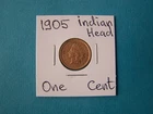 US COINS 1905 YEAR ONE CENT NICE COPPER COIN.