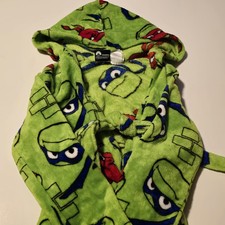 Boys Teenage Mutant Ninja Turtles Hooded Bathrobe Size Medium 8 