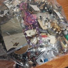 Large Bag Of Assorted Costume Jewelry. Necklaces Bracelets Earrings Rings.