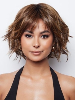 Rene of Paris  Joss  Short Wavy Layered Bob Synthetic Wig Classic Cap