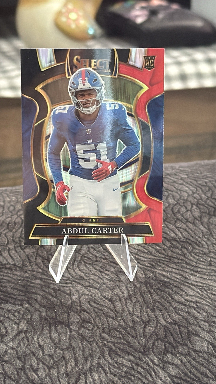 2025 Panini Select - Concourse Abdul Carter #95 Black & Red Shock Prizm (RC)