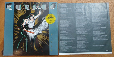 Kansas    Power (LP Europe 1986 VG+/VG+ Insert) PR Copy Sticker on rear side
