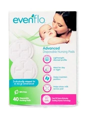 Evenflo 40-Pack Advanced Disposable Nursing Pads Color: white/multi Size: one