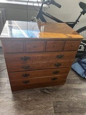 Ethan Allen 5-Drawer Brown Wood Chest of Drawers for Bedroom