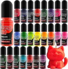 Candle Dye - 24 Colors Liquid Candle Dyes for Candle Making – Oil-Based Highly C
