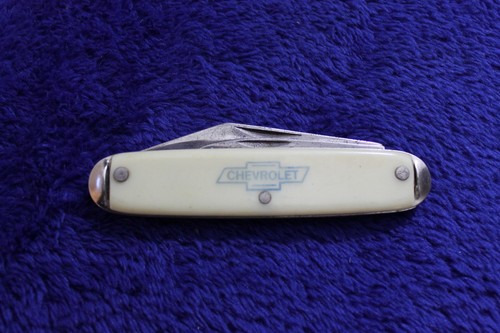 Novedad Cuchillo de Bolsillo Chevy Pajarita 2 Hojas Accesorio Camión Impala Jimmy Blazer GM