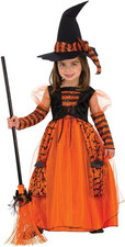 Sparkle Witch Costume Dress for Kids, Girl'S Medium