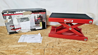 Extreme Max 5001.5044 Motorrad-Scherenwagenheber, breit, 453 kg, Rot
