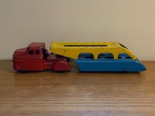Early Wyandotte Pressed Steel Toy Semi Truck Car Carrier NA-13
