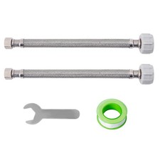 2 PCS 9 Inch Toilet Water Supply Line 7/8 Ballcock x 3/8 Compression Hose