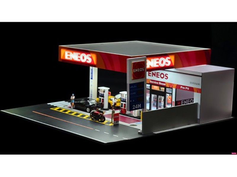 ENEOS JAPAN GAS STATION DIORAMA SET 1/64 BY AMERICAN DIORAMA AD