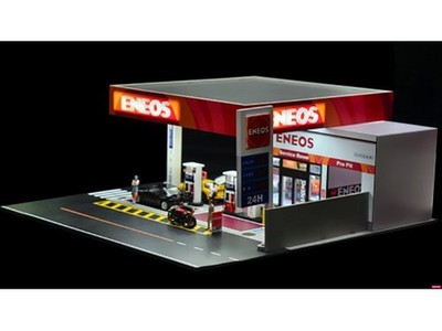 ENEOS JAPAN GAS STATION DIORAMA SET 1/64 BY AMERICAN DIORAMA AD