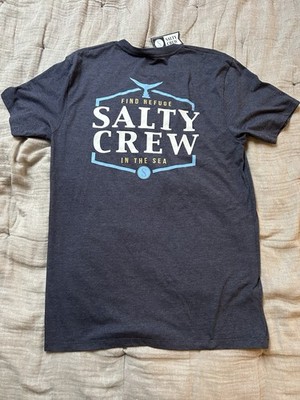 Men's Salty Crew Skipjack T-Shirt Navy Heather Large New with Tags