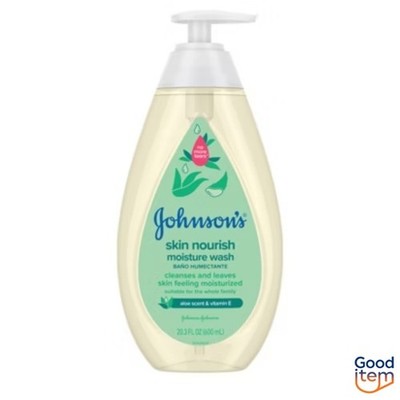 Johnson's Skin Nourishing Moisture Baby Body Wash, Aloe Scent & Vitamin 